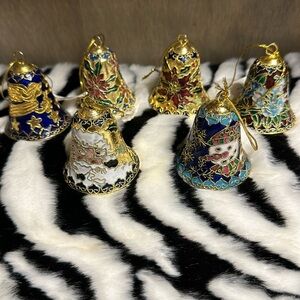 Cloisonné Enameled Bell Ornaments